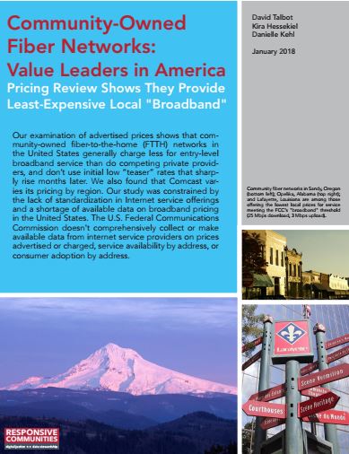 Community-Owned Fiber Networks: Value Leaders in America – Pricing Review Shows They Provide Least-Expensive Local “Broadband” | Harvard